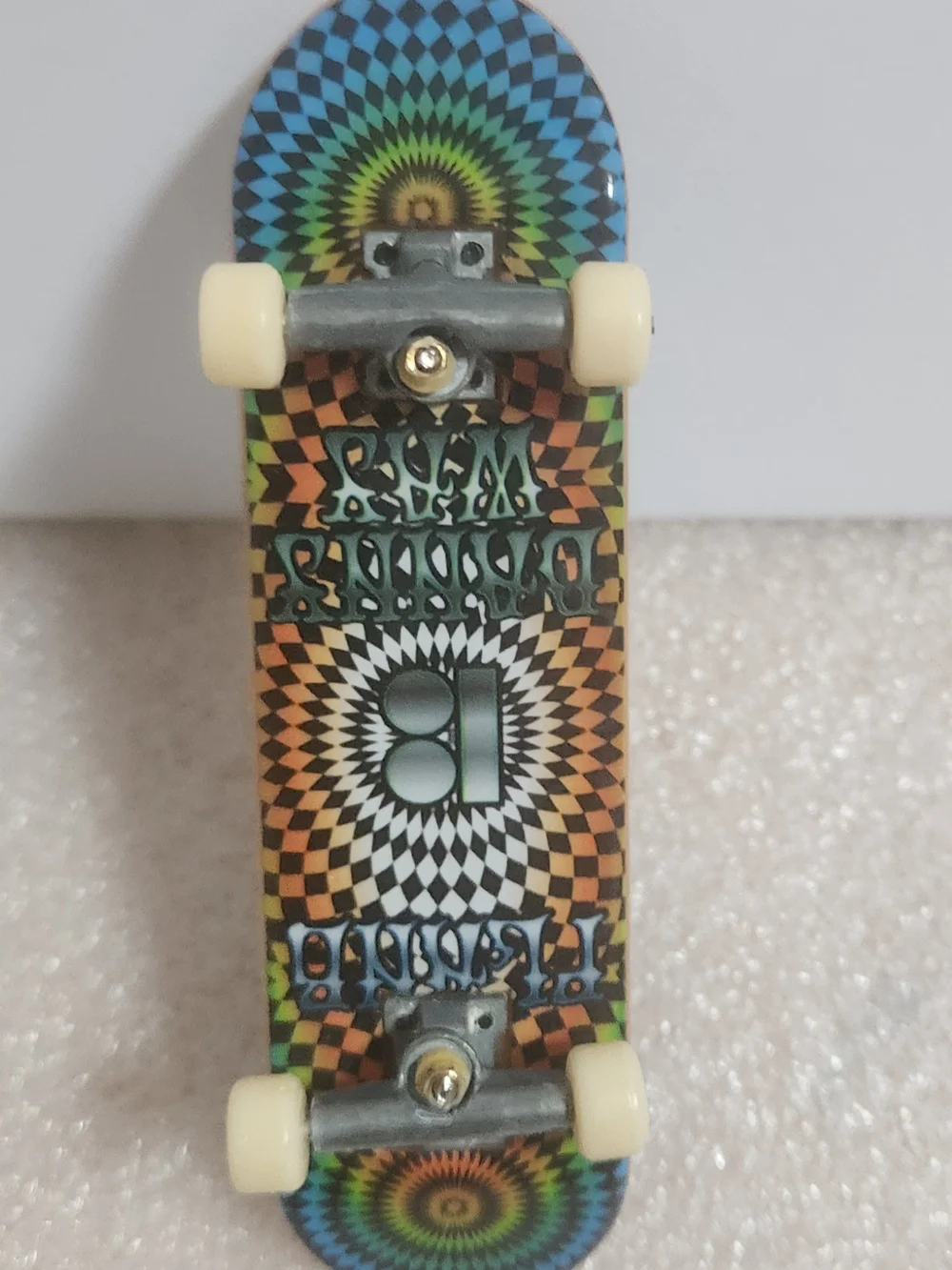 Psychedelic Graphic Fingerboard Skateboard - Multicolor